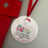 First Christmas As My Big Brother, Sister Personalised Keepsake Ornament