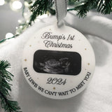 Bump's 1st Christmas Bauble, Baby Due Scan Photo