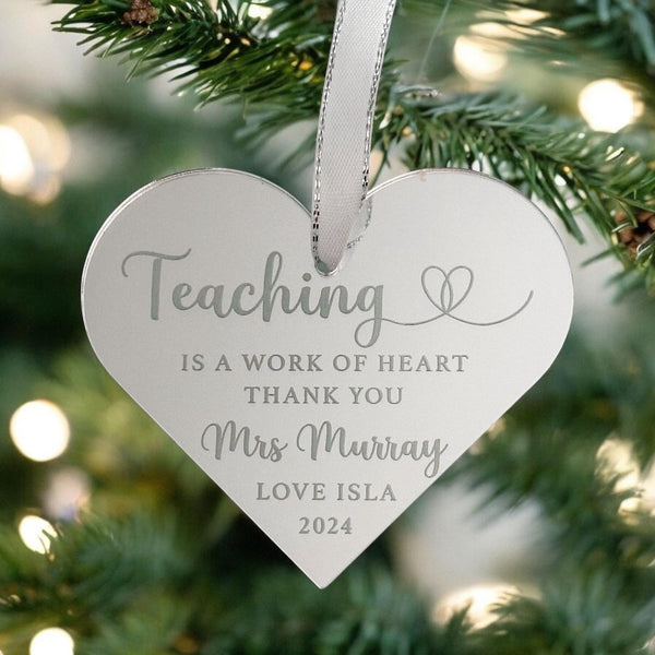 Teacher Thank You Personalised Christmas Gift