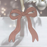 Ribbon & Bow Personalised Christmas Tree Keepsake Ornament