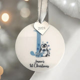 Baby Girl's, Boy's 1st Christmas Personalised Bauble