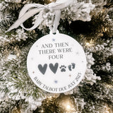 Baby Due Bauble with  Doggie Paw Print, Dog Family