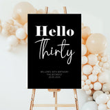 Personalised 30th Birthday Party Welcome Sign