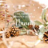 Personalised 1st Christmas as my Nanny Plaque