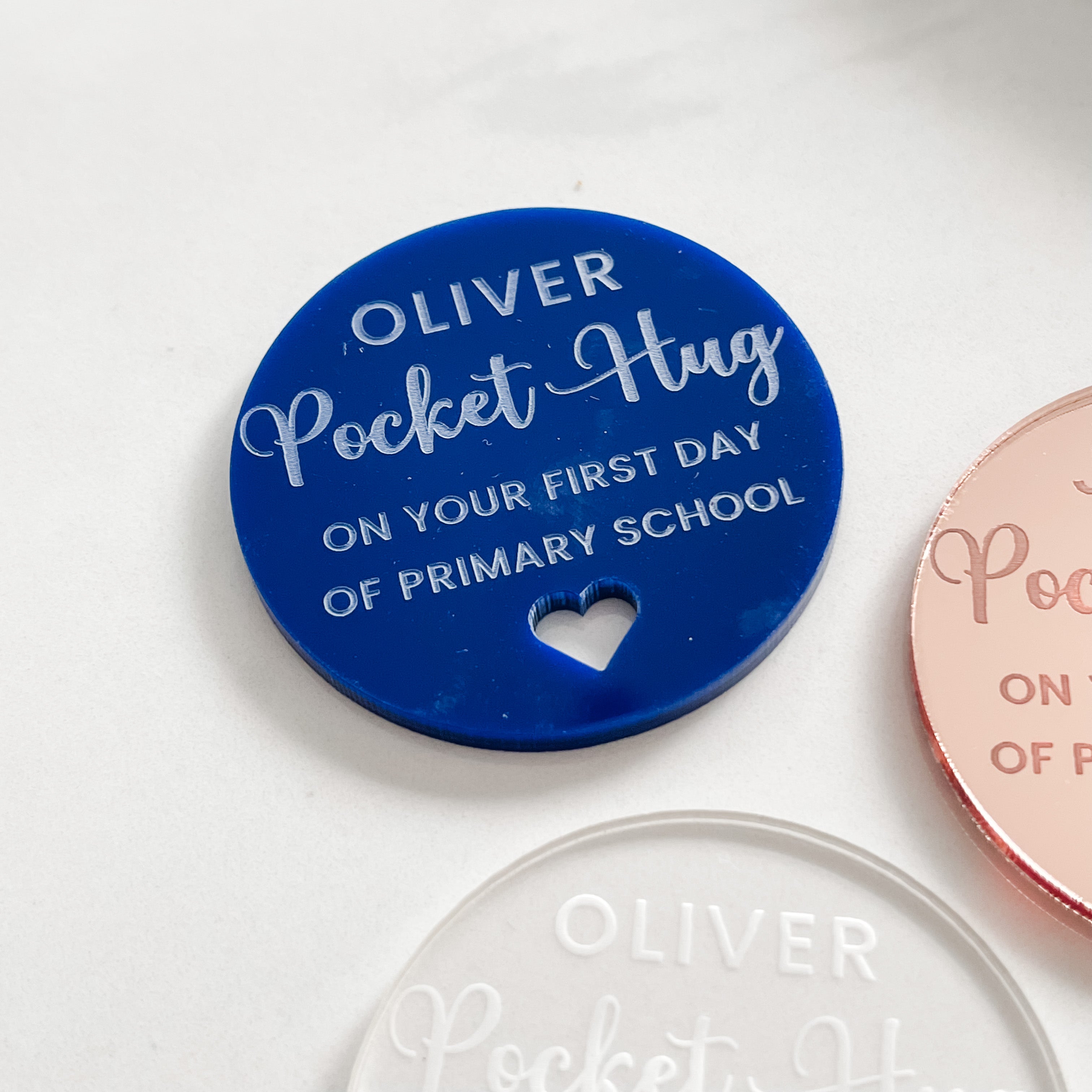 First Day of School Pocket Hug Keepsake Gift - Personalised Mirror Tag –  TheLuxCoShop
