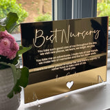 Best Nursery Luxury Personalised Mirror Card