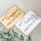 Custom Made Christmas Eve Box Name Sign