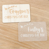 Engraved Christmas Eve Crate Name Signs