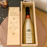 Personalised Valentines Wine Bottle Box