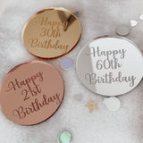 Happy 21st, 30th, 60th Birthday Cake Toppers