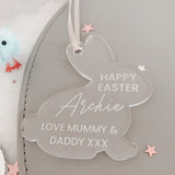 Clear Acrylic Easter Bunny Gift Tags