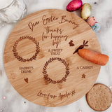 Engraved Easter Rabbit Cookie Plate