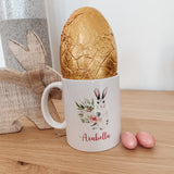Personalised Girl's Easter Rabbit Mug
