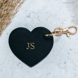 Heart Keyring - Faux Leather Personalised Ladies Gift