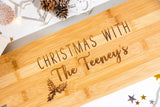 Engraved Christmas Cheese Board Present