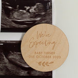 Personalised Baby Announcement Wooden Card